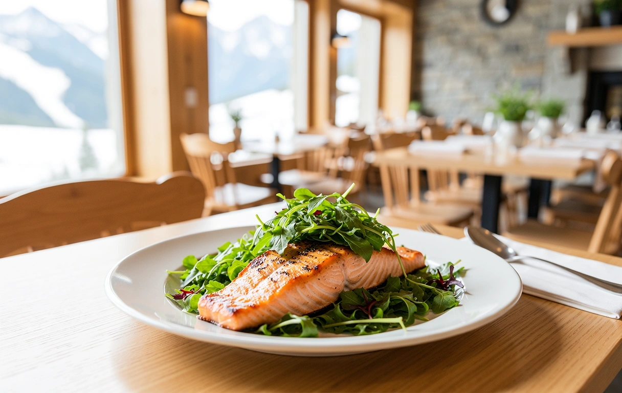 Gesunde Mahlzeit im Restaurant